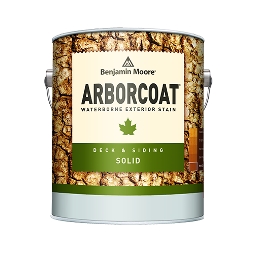 Benjamin Moore Arborcoat Solid Exterior Stain available at Gleco Paint in PA.