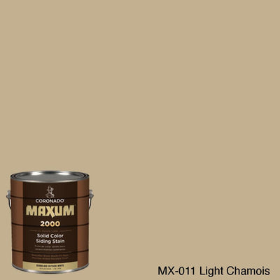 Coronado Maxum siding stain in the color MX-011 Light Chamois available at Gleco Paint in PA.