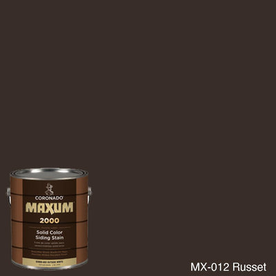 Coronado Maxum siding stain in the color MX-012 Russet available at Gleco Paint in PA.