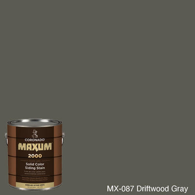 Coronado Maxum siding stain in the color MX-087 Driftwood Gray available at Gleco Paint in PA.