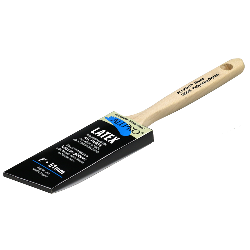 All pro Mako Polyester/Nylan 2" angle sash brush