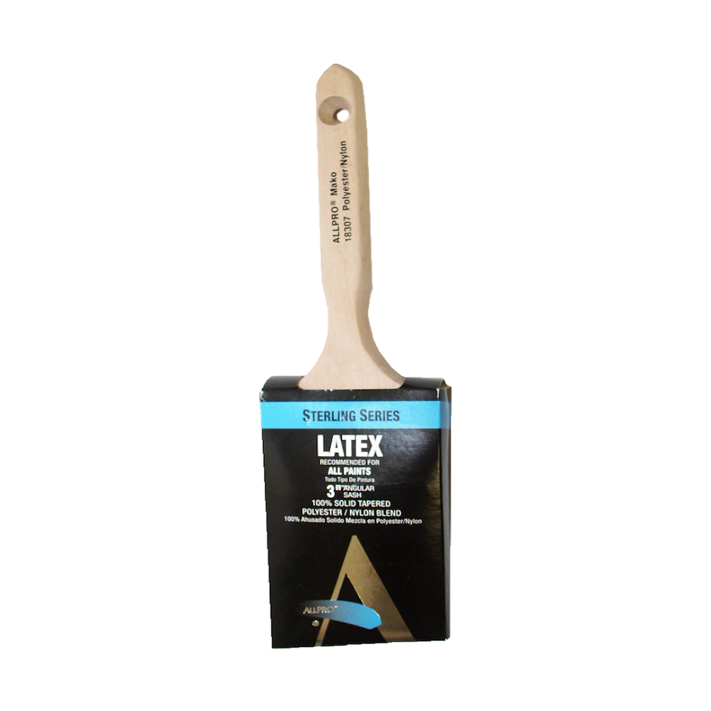 All pro Mako Polyester/Nylan 3" angle sash brush