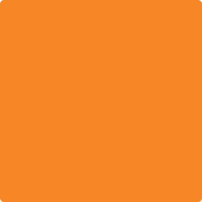 Benjamin Moore's paint color 2016-20 Citrus Orange available at Gleco Paints.