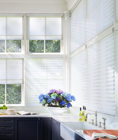 Hunter Douglas Window Treatments Silhouette in a Kitchen