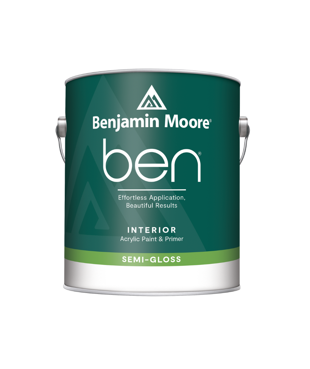 Benjamin Moore ben Interior Semi-Gloss paint available at Gleco Paints in PA.