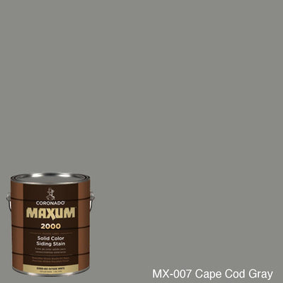 Coronado Maxum siding stain in the color MX-007 Cape Cod Gray available at Gleco Paint in PA.