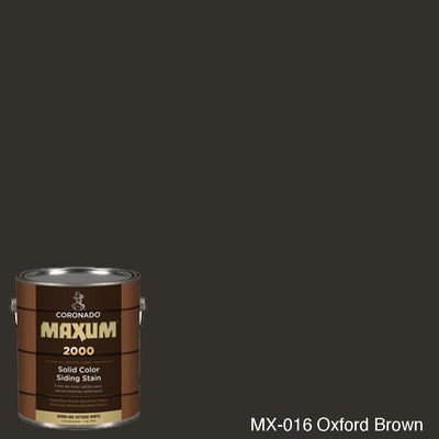 Coronado Maxum siding stain in the color MX-016 Oxford Brown available at Gleco Paint in PA.