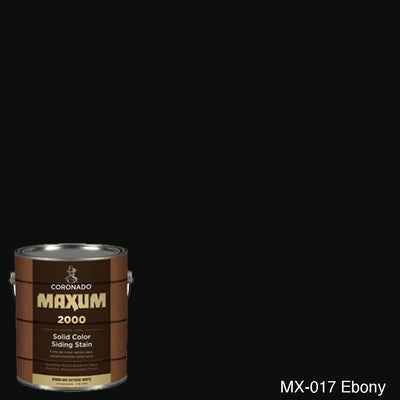 Coronado Maxum siding stain in the color MX-017 Ebony available at Gleco Paint in PA.