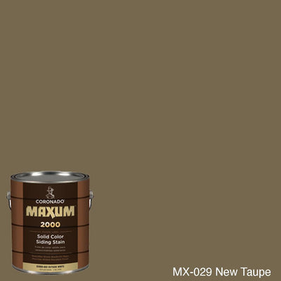 Coronado Maxum siding stain in the color MX-029 New Taupe available at Gleco Paint in PA.