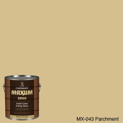 Coronado Maxum siding stain in the color MX-043 Parchment available at Gleco Paint in PA.