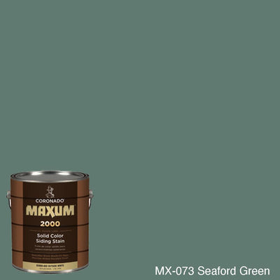 Coronado Maxum siding stain in the color MX-073 Seaford Green available at Gleco Paint in PA.