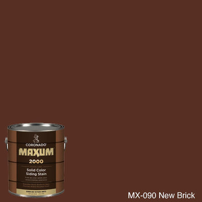 Coronado Maxum siding stain in the color MX-090 New Brick available at Gleco Paint in PA.