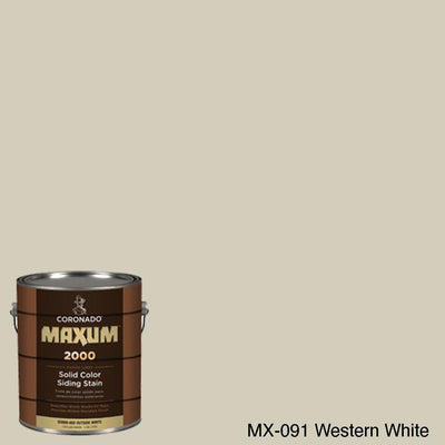Coronado Maxum siding stain in the color MX-091 Western White available at Gleco Paint in PA.