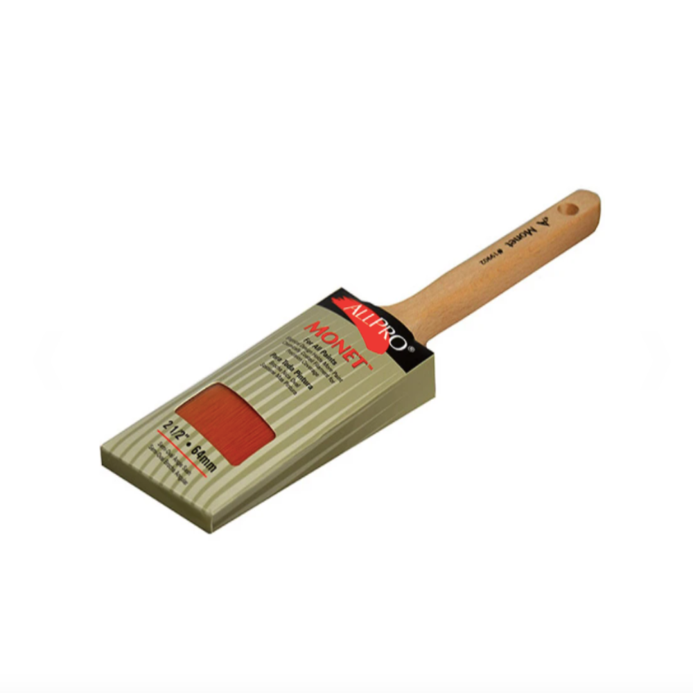 All Pro Monet Angle Brush available in 3 different sizes at Gleco Paint