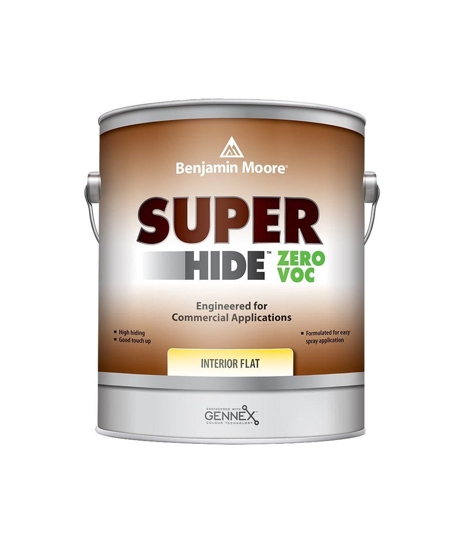 Benjamin Moore SuperHide interior paint flat finish available at Gleco Paints in PA.