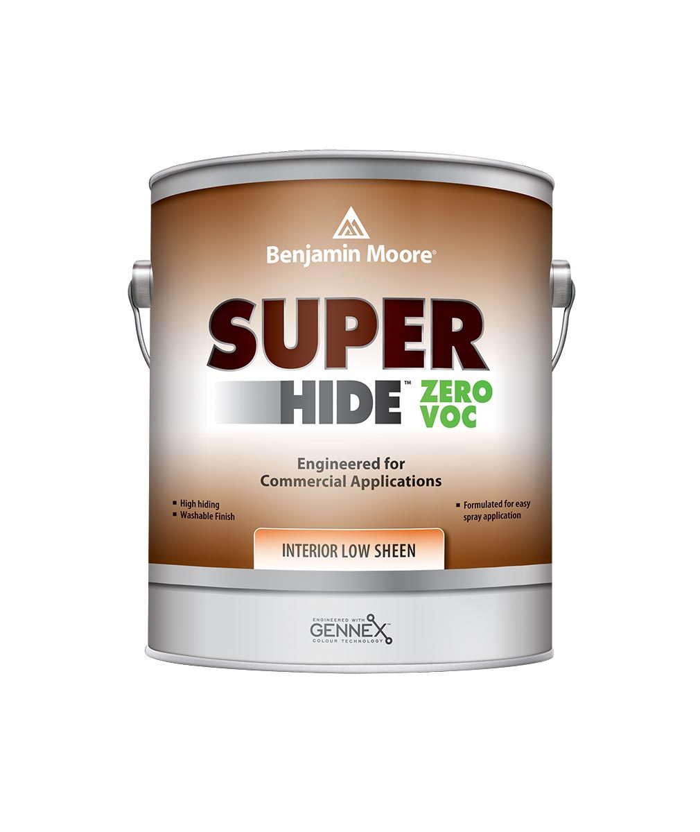 Benjamin Moore SuperHide interior paint low-sheen finish available at Gleco Paints in PA.