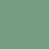 Benjamin Moore Color HC-128 Clearspring Green wet, dry color sample.
